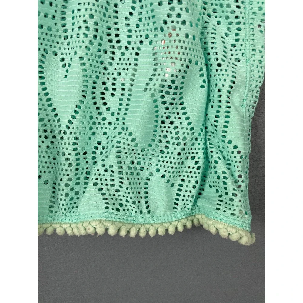 Wonder Nation‎ Aqua Crochet Swim Cover Up Coastal Boho Beach Aqua 6-6X